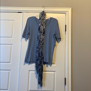 Blouse with scarf